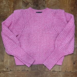Elegant Pink Knit Sweater for Women